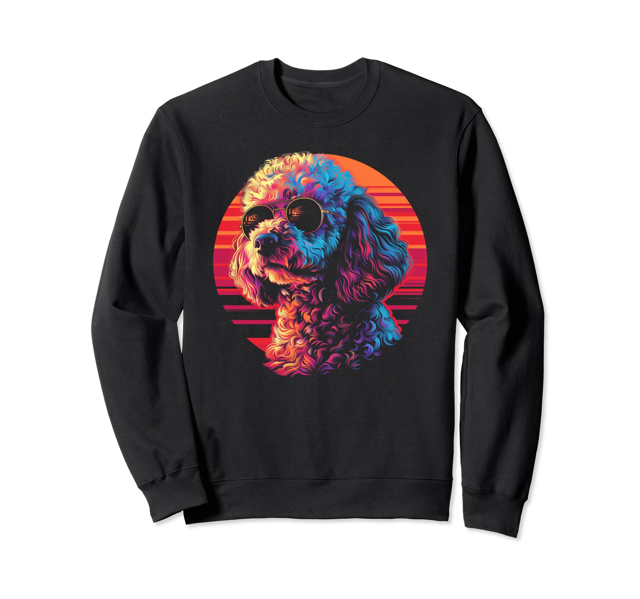 Poodle Dog Vaporwave Retrowave Sweatshirt - Minimalist Print Men Women - T-Shirt, Sweatshirt, Hoodie