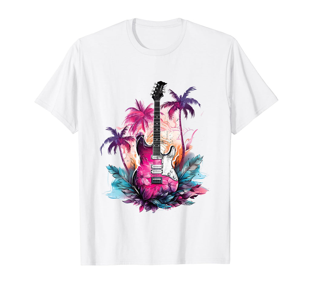 Aesthetic Vaporwave Teens Guitar Palm T-Shirt - Fun Novelty Design Unisex - T-Shirt, Sweatshirt, Hoodie