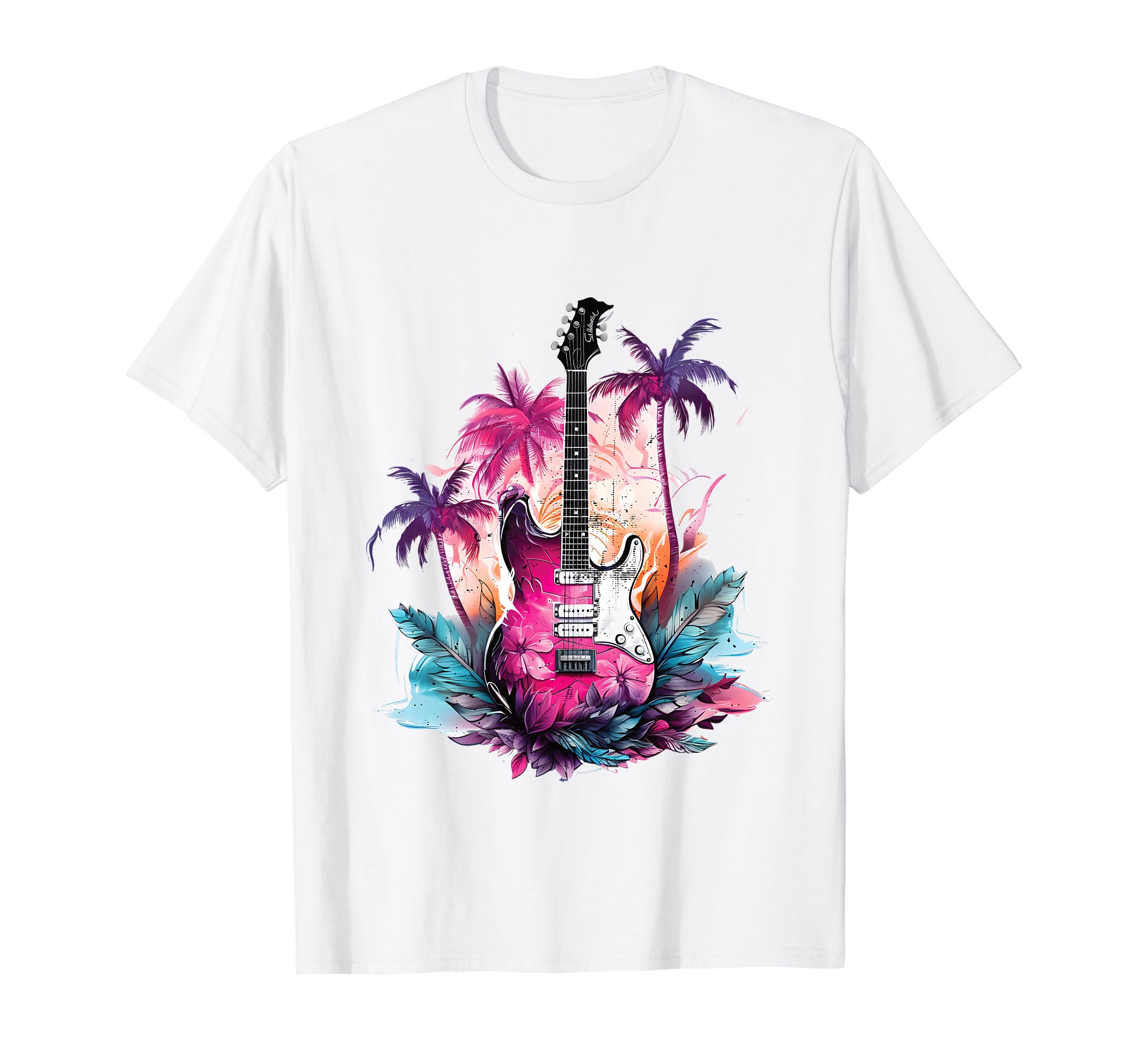 Aesthetic Vaporwave Teens Guitar Palm T-Shirt - Fun Novelty Design Unisex - T-Shirt, Sweatshirt, Hoodie