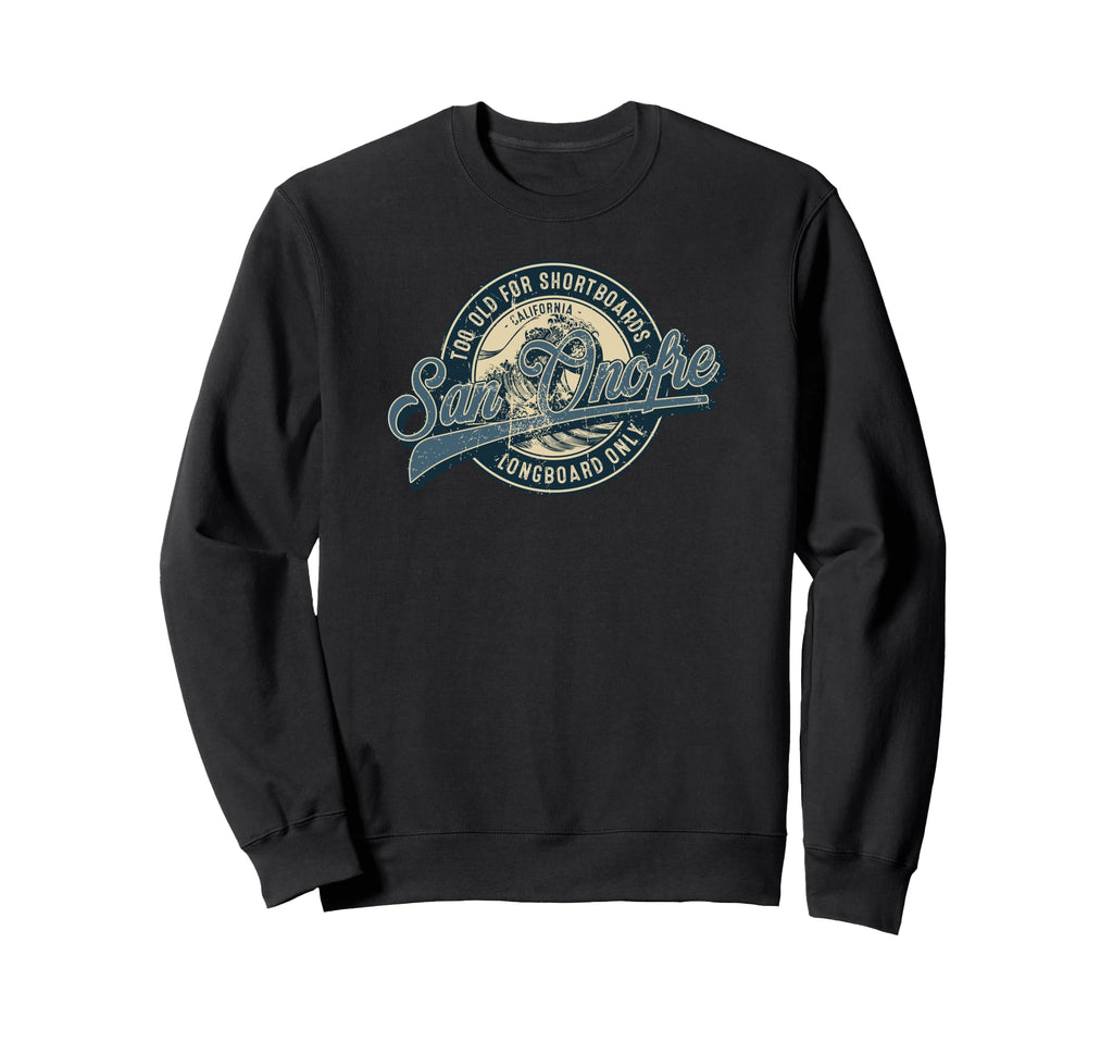 San Onofre Longboard Only Wave Sweatshirt - Custom Art Print for Adults - T-Shirt, Sweatshirt, Hoodie