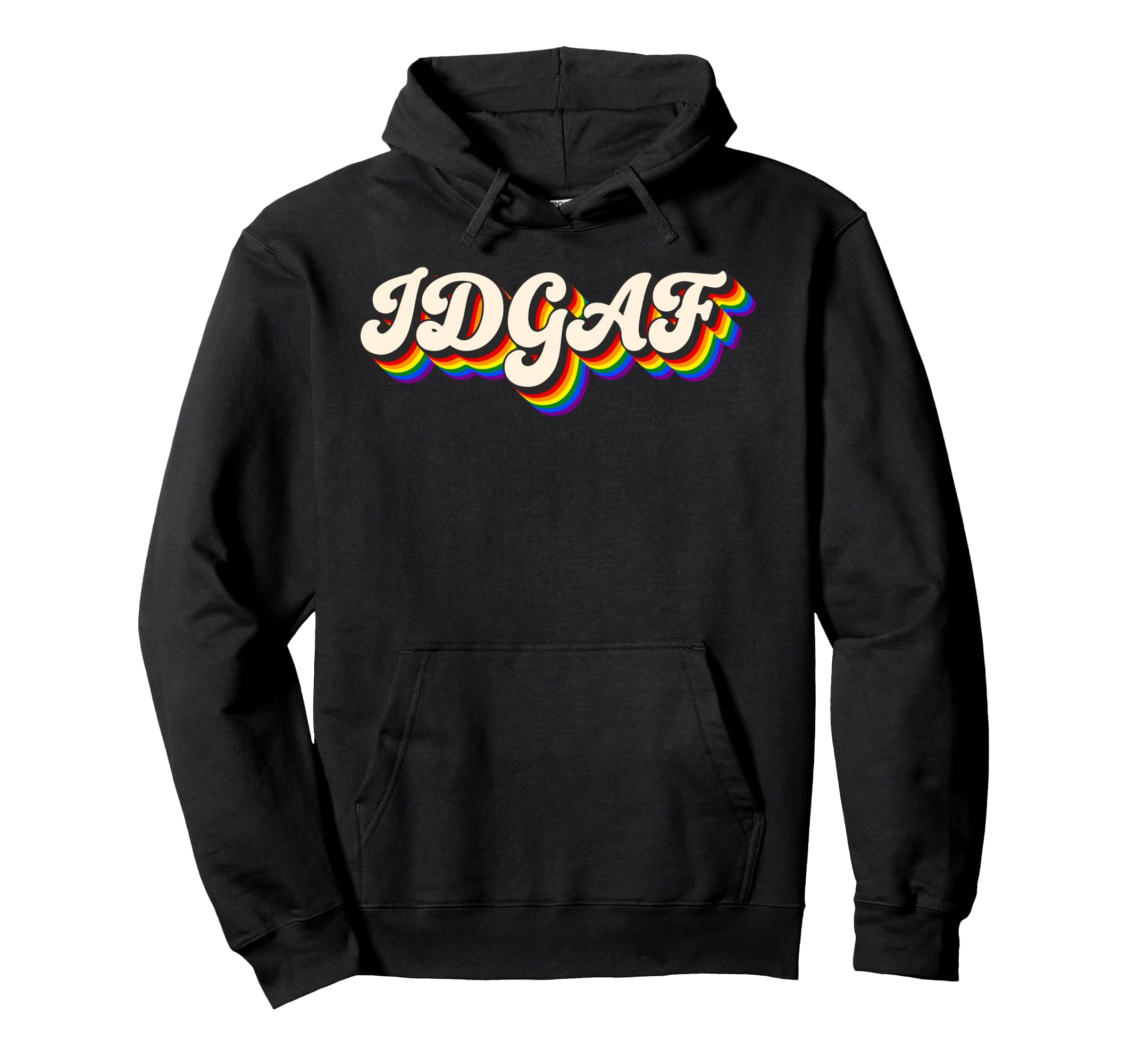 Idgaf Gay Pride Month Lgbtq Ally Hoodie - Casual Everyday Wear Men Women - T-Shirt, Sweatshirt, Hoodie
