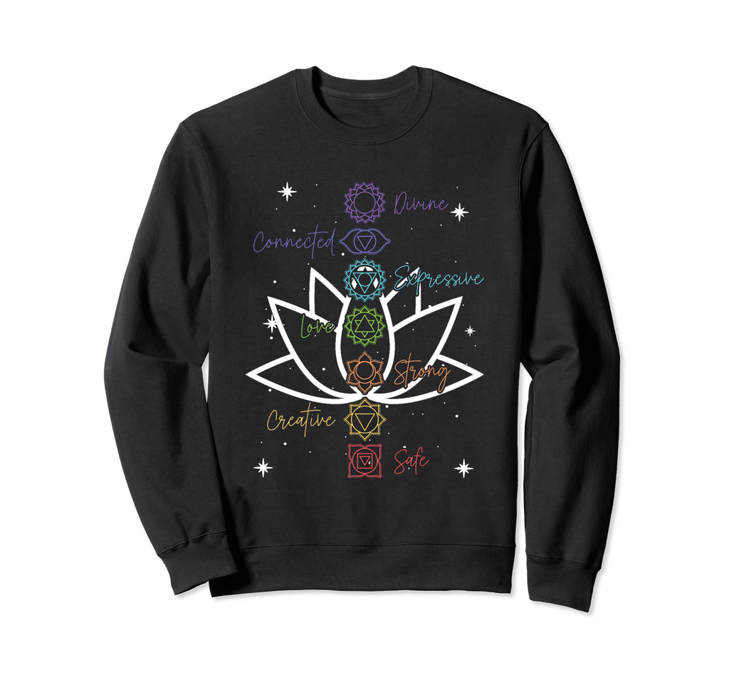 Chakra Chakras Aligned Lotus Sweatshirt - Fun Novelty Design Unisex - T-Shirt, Sweatshirt, Hoodie