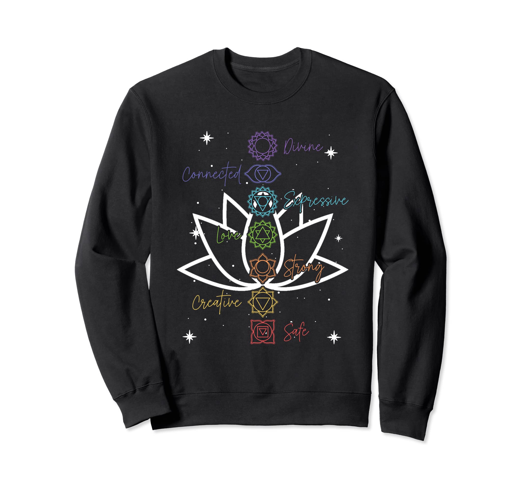Chakra Chakras Aligned Lotus Sweatshirt - Fun Novelty Design Unisex - T-Shirt, Sweatshirt, Hoodie