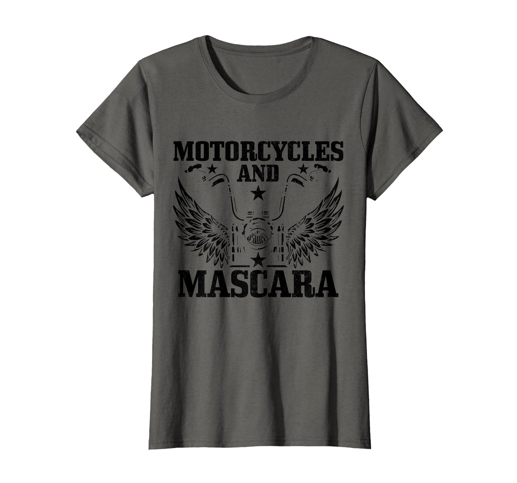 Motorcycles And Mascara Biker T-Shirt - Fun Novelty Design for Adults - T-Shirt, Sweatshirt, Hoodie