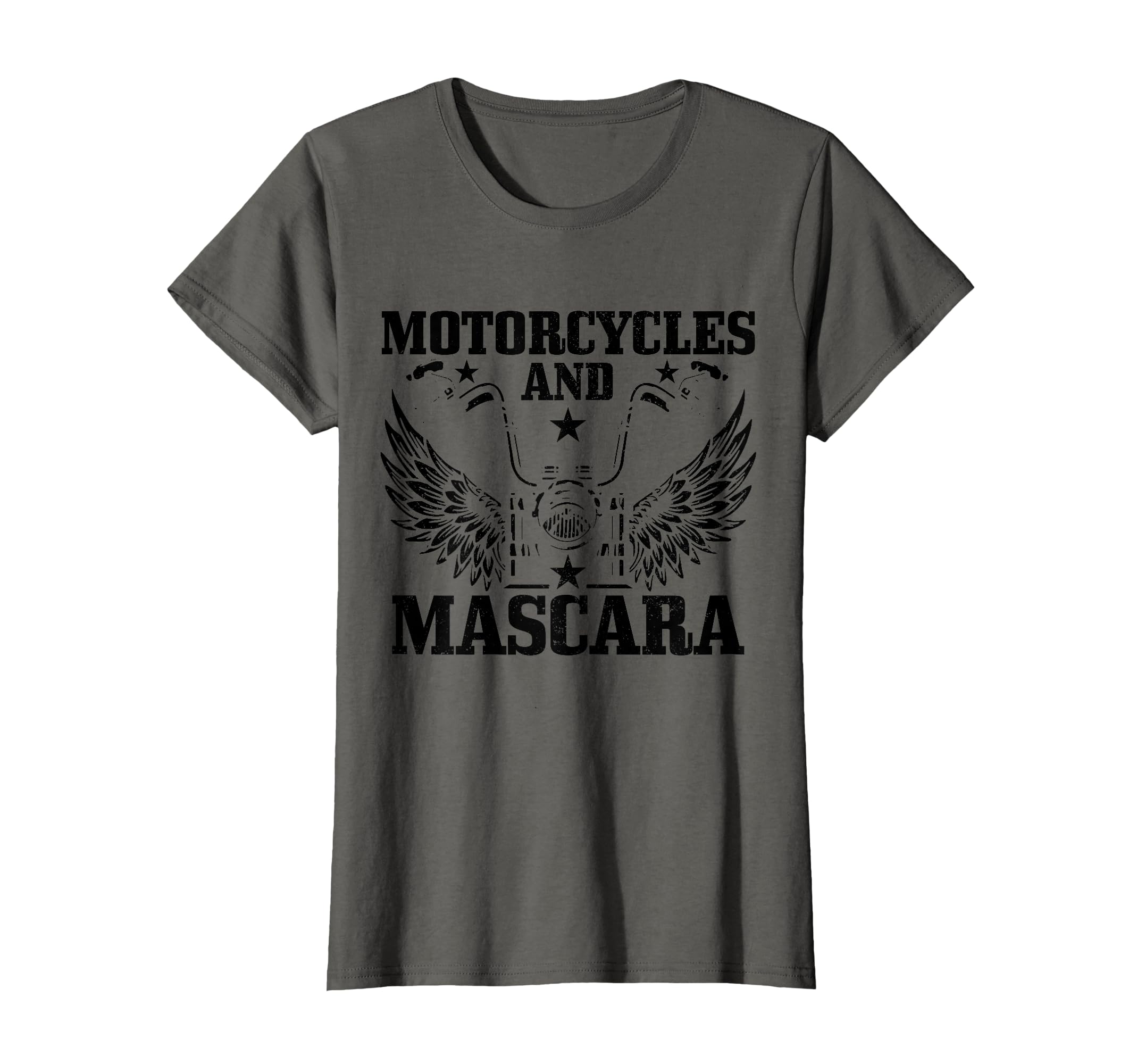 Motorcycles And Mascara Biker T-Shirt - Fun Novelty Design for Adults - T-Shirt, Sweatshirt, Hoodie