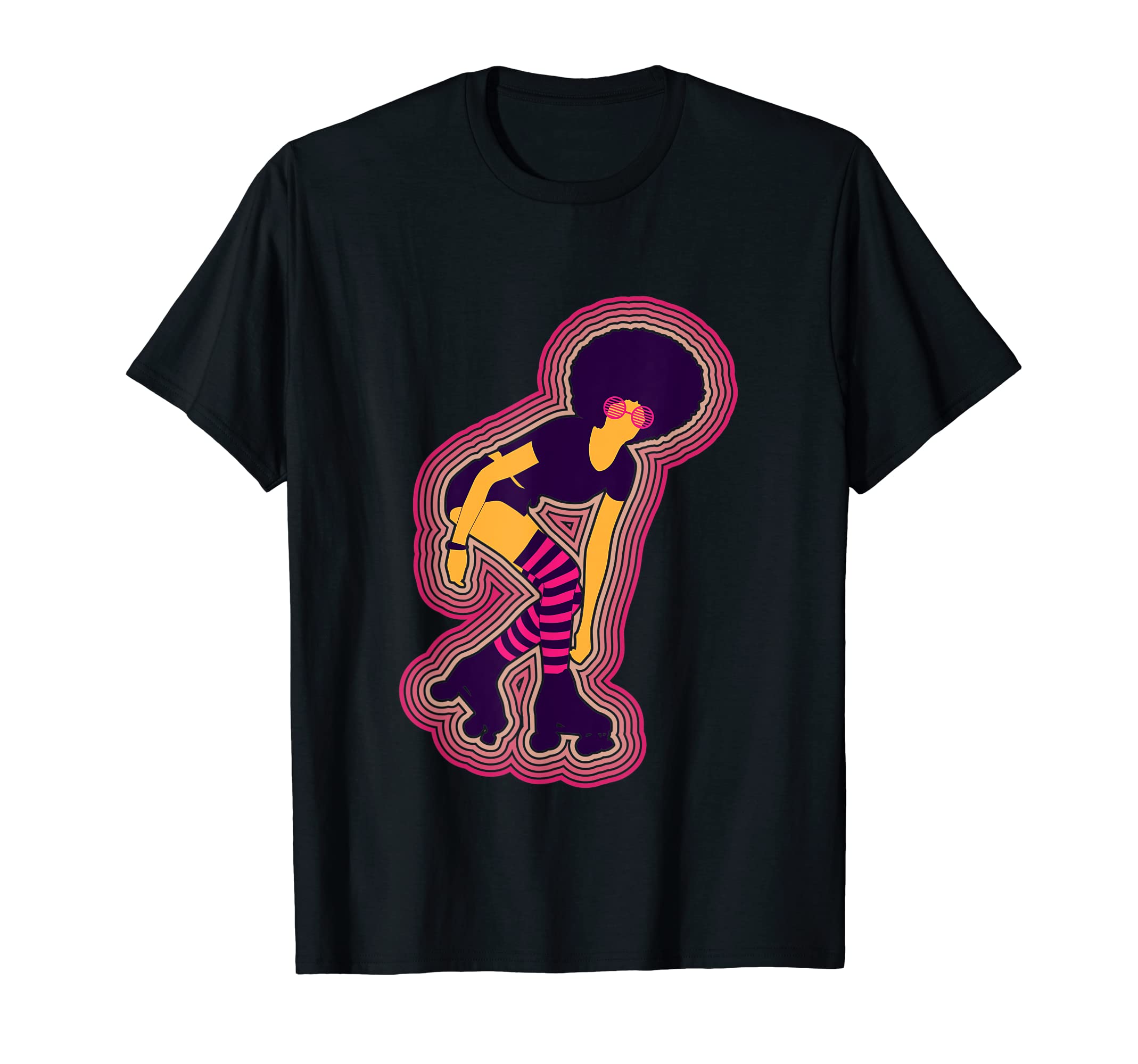 70S Rollerskating Roller Skates T-Shirt - Fun Novelty Design for Adults - T-Shirt, Sweatshirt, Hoodie