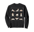 Funny Dog Yoga Poses Meditation Sweatshirt - Graphic Print Men Women - T-Shirt, Sweatshirt, Hoodie