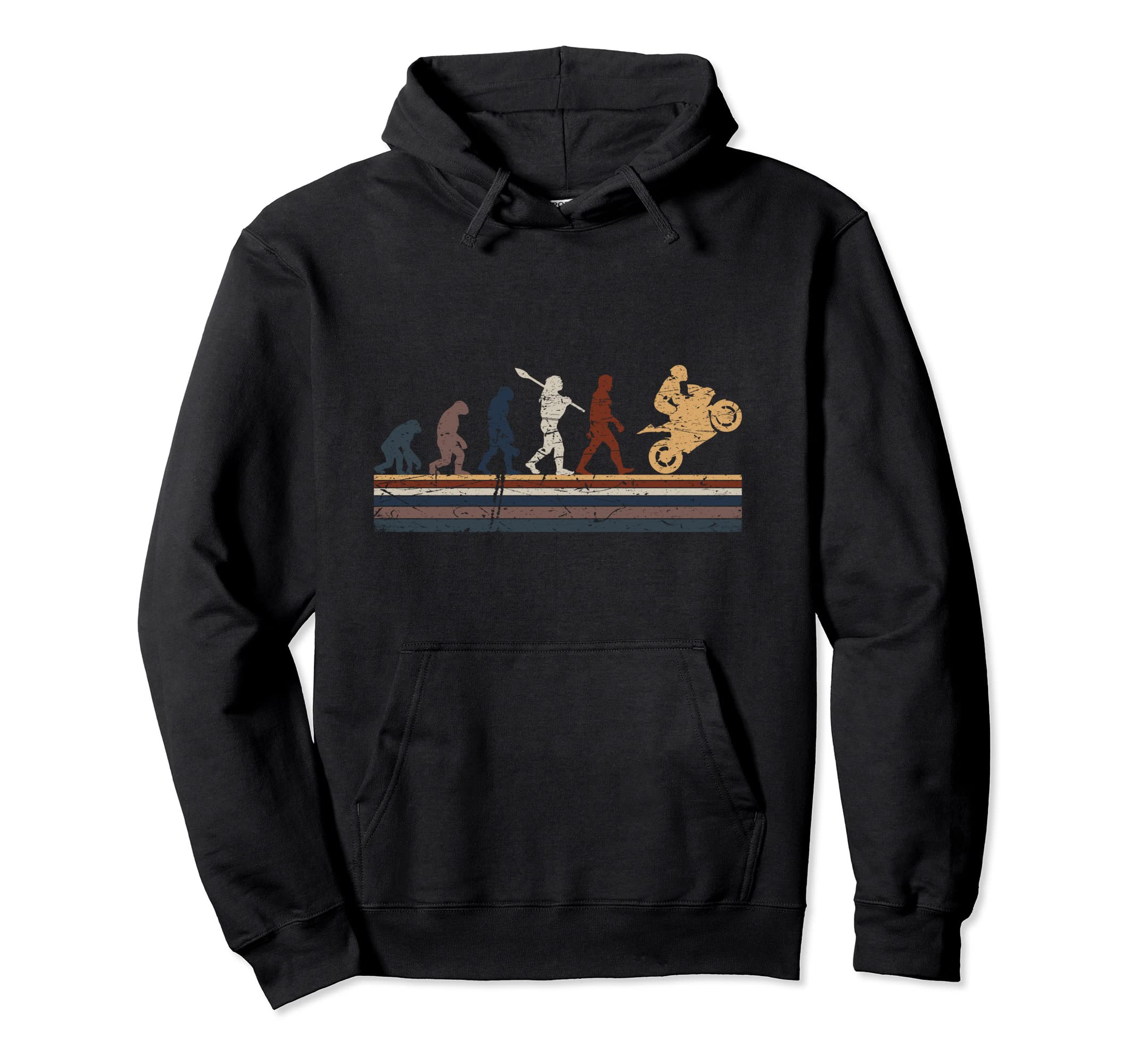 Motorcycle Evolution Shadow Biker Hoodie - Trendy Graphic Unisex - T-Shirt, Sweatshirt, Hoodie