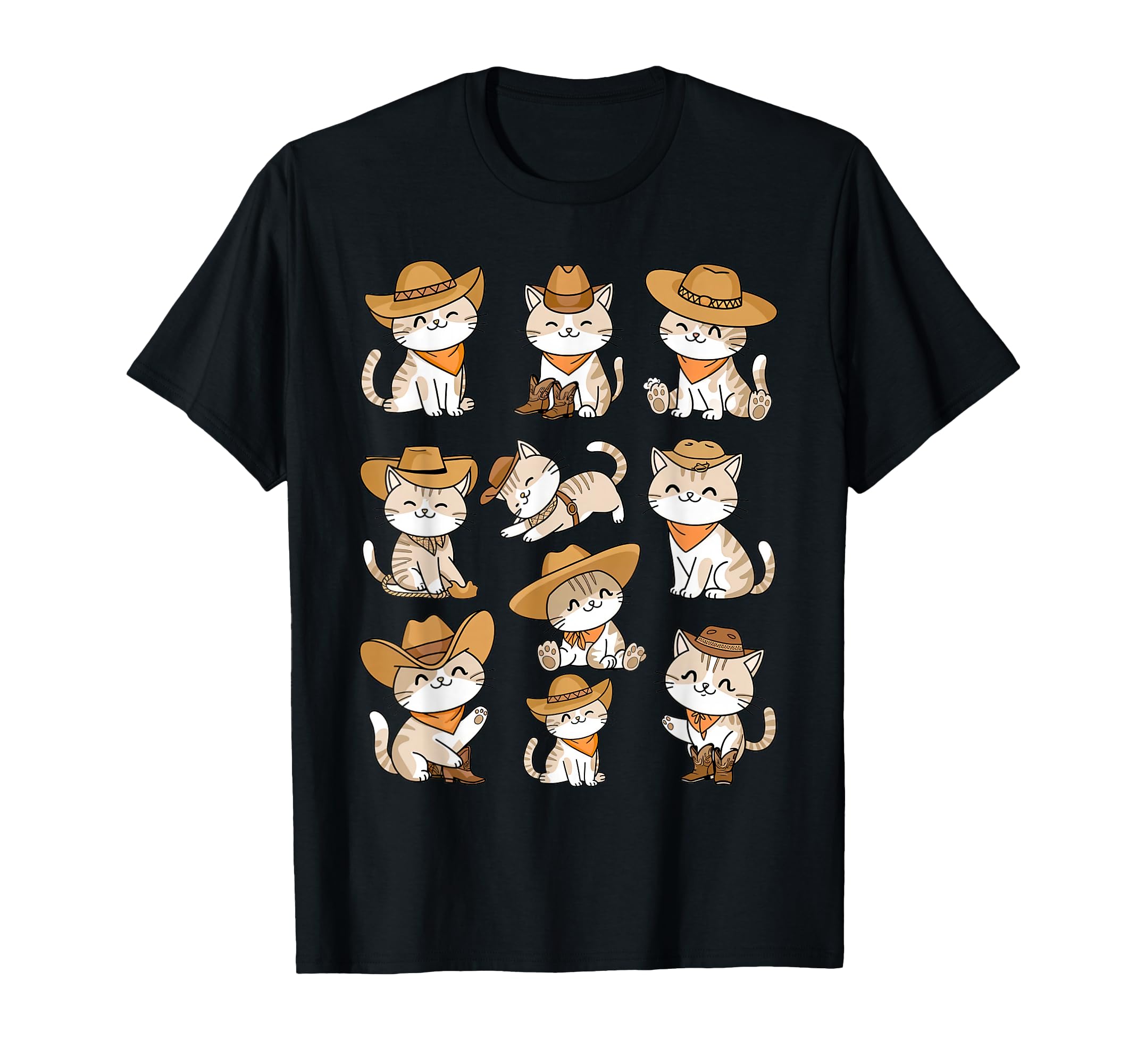 Cowboy Cats And Kittens Western Cowboy T-Shirt - Trendy Graphic for Adults - T-Shirt, Sweatshirt, Hoodie