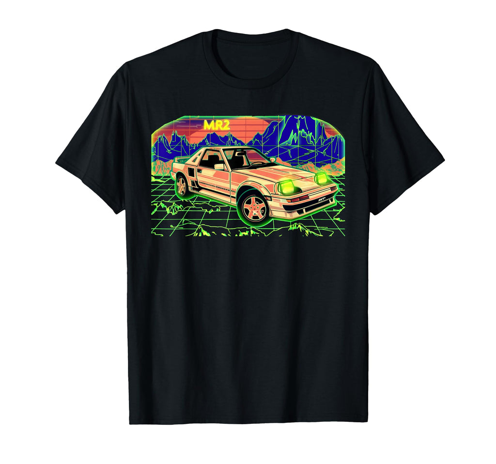 Mr2 Synthwave Landscape Glowing 80S T-Shirt - Unique Graphic Men Women - T-Shirt, Sweatshirt, Hoodie