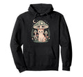 Seventies Feline Embracing Forestcore Hoodie - Unique Graphic for Adults - T-Shirt, Sweatshirt, Hoodie