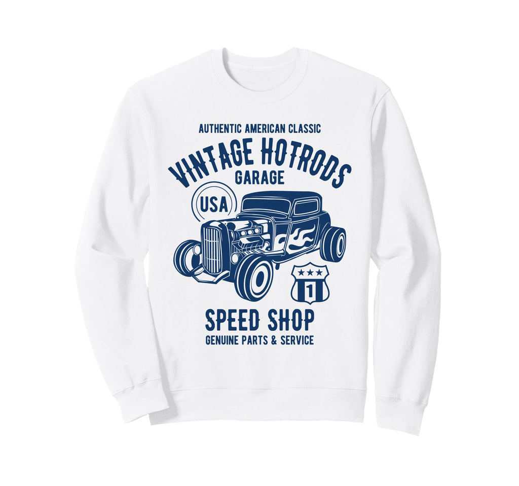 Speed Shop Hotrod Car Sweatshirt - Novelty Apparel Unisex - T-Shirt, Sweatshirt, Hoodie