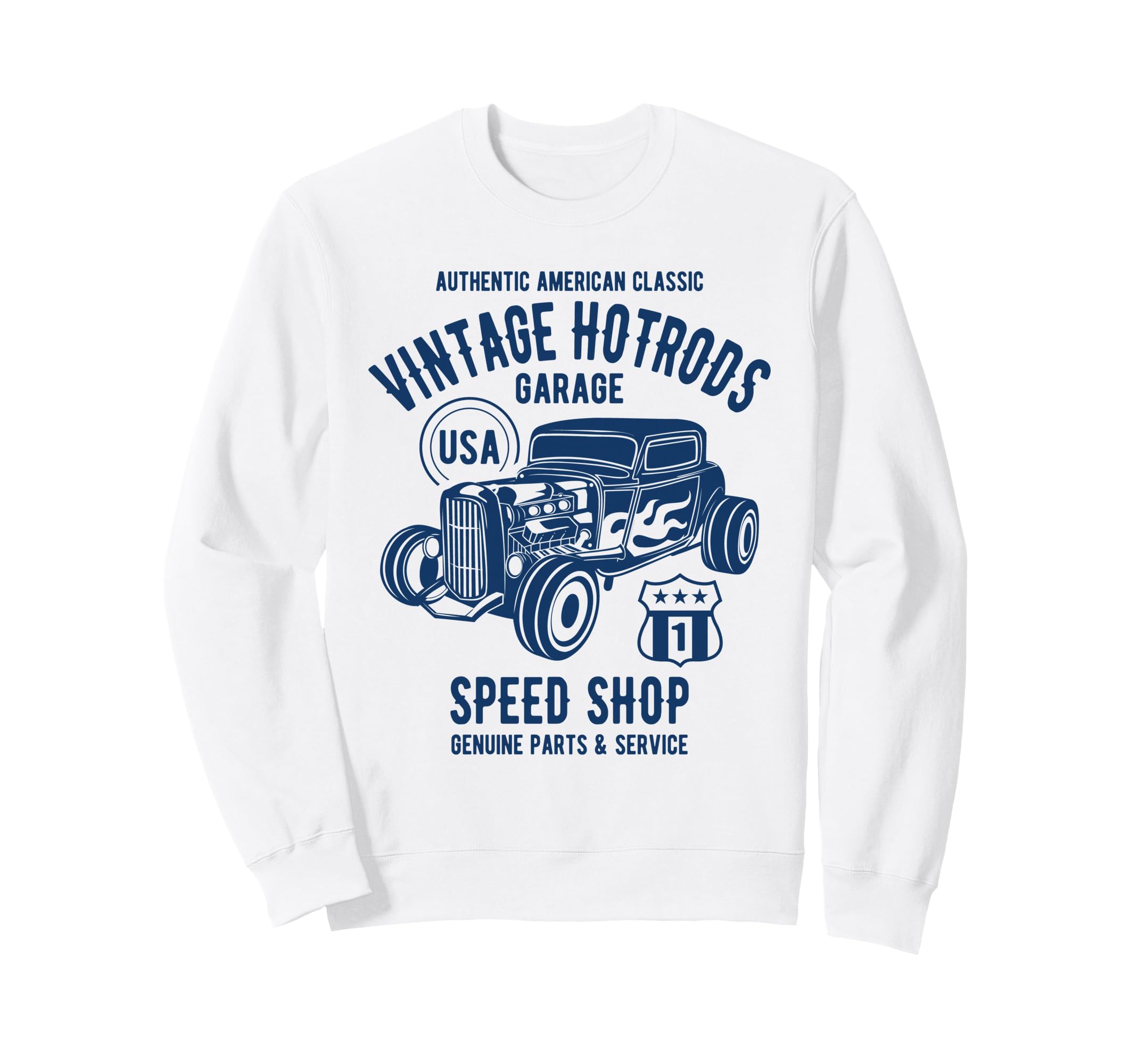 Speed Shop Hotrod Car Sweatshirt - Novelty Apparel Unisex - T-Shirt, Sweatshirt, Hoodie