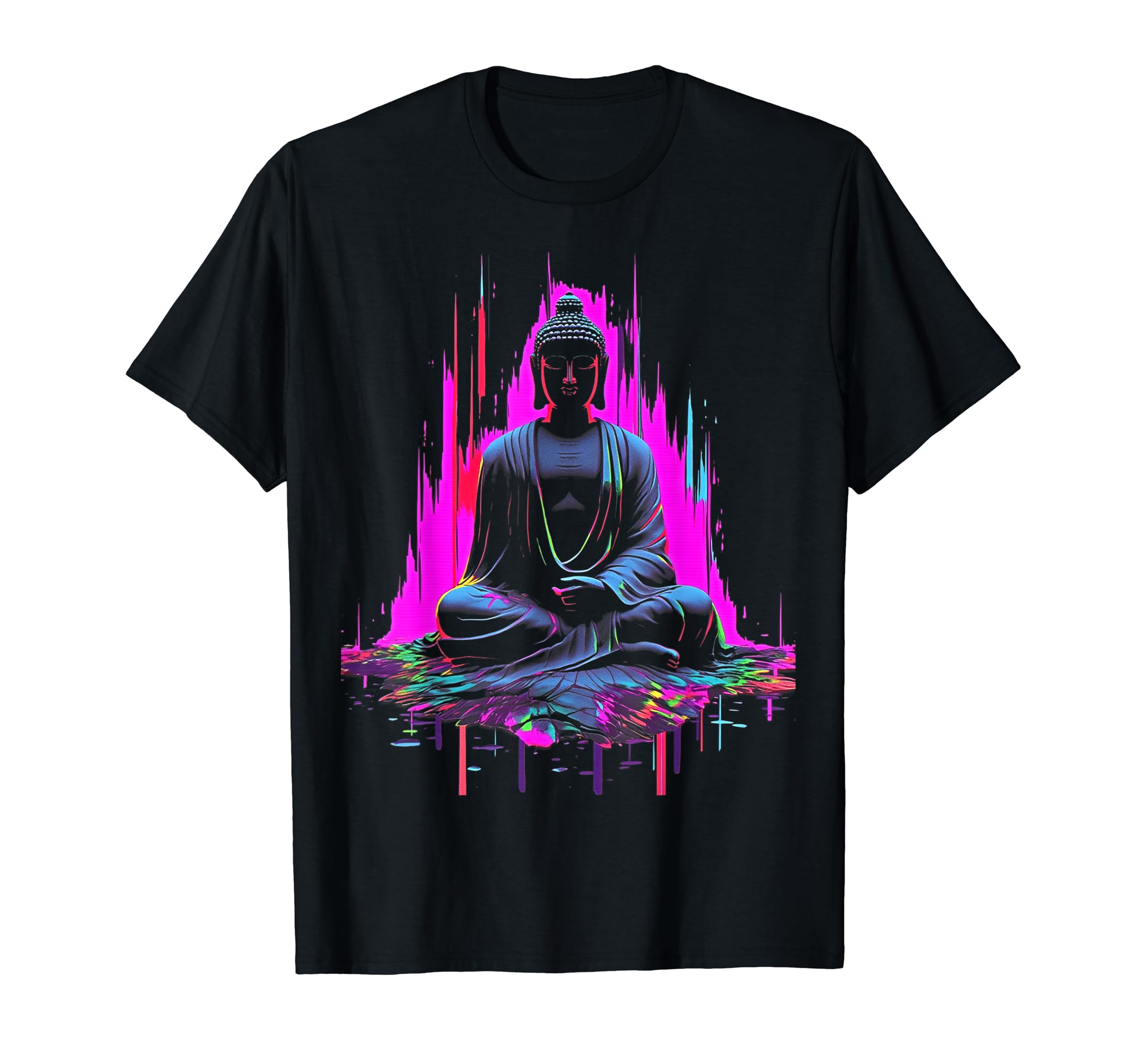 Vaporwave Buddha 80S Synthwave 10 T-Shirt - Minimalist Print Unisex - T-Shirt, Sweatshirt, Hoodie