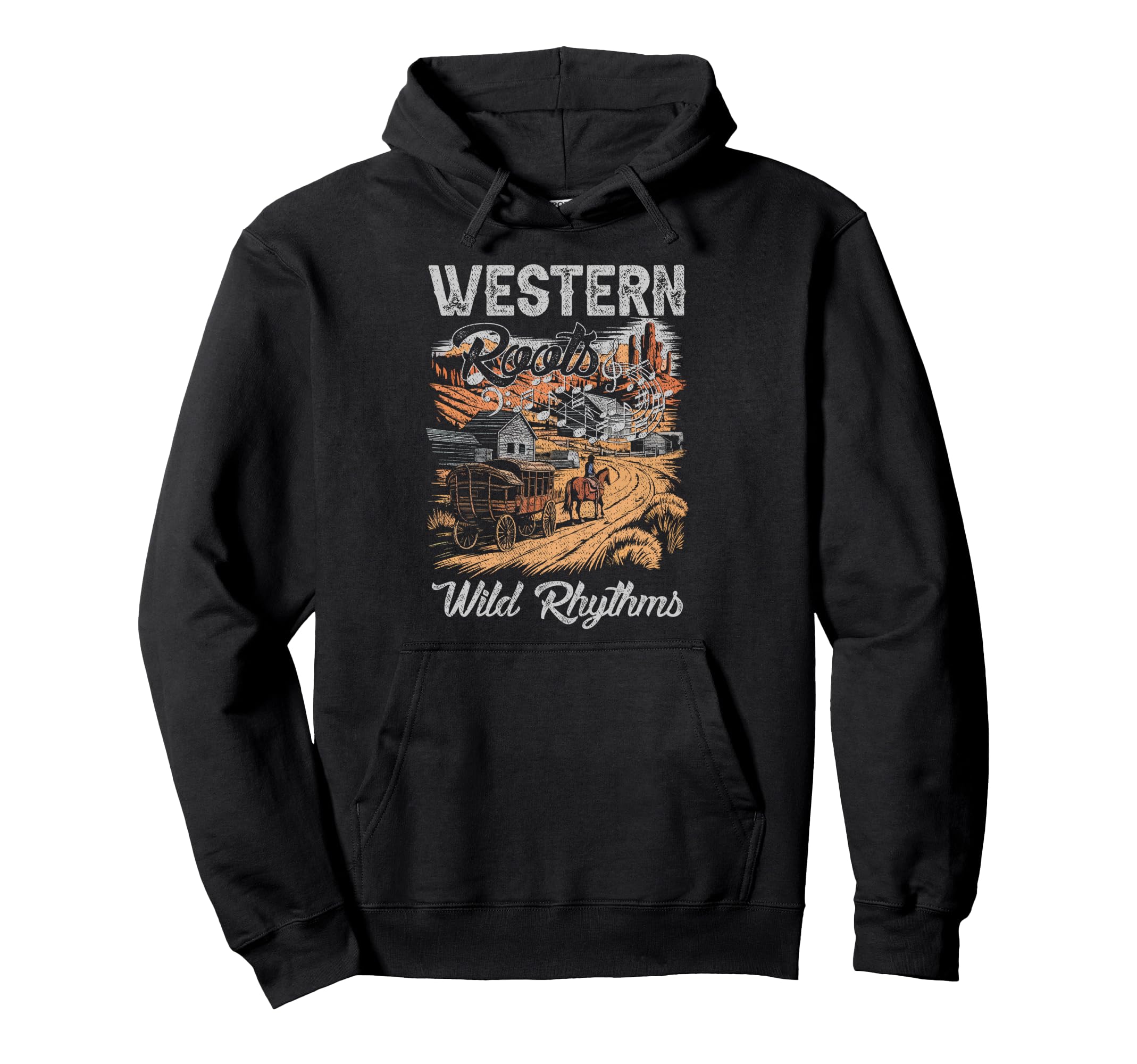 Western Roots Wild Rhythms Country Hoodie - Unique Graphic Men Women - T-Shirt, Sweatshirt, Hoodie