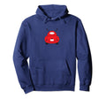 Red Little Minimalist Oval Air Cooled Hoodie - Streetwear Style for Adults - T-Shirt, Sweatshirt, Hoodie