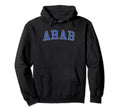 Arab Al Distressed Blue Varsity Hoodie - Graphic Print Unisex - T-Shirt, Sweatshirt, Hoodie