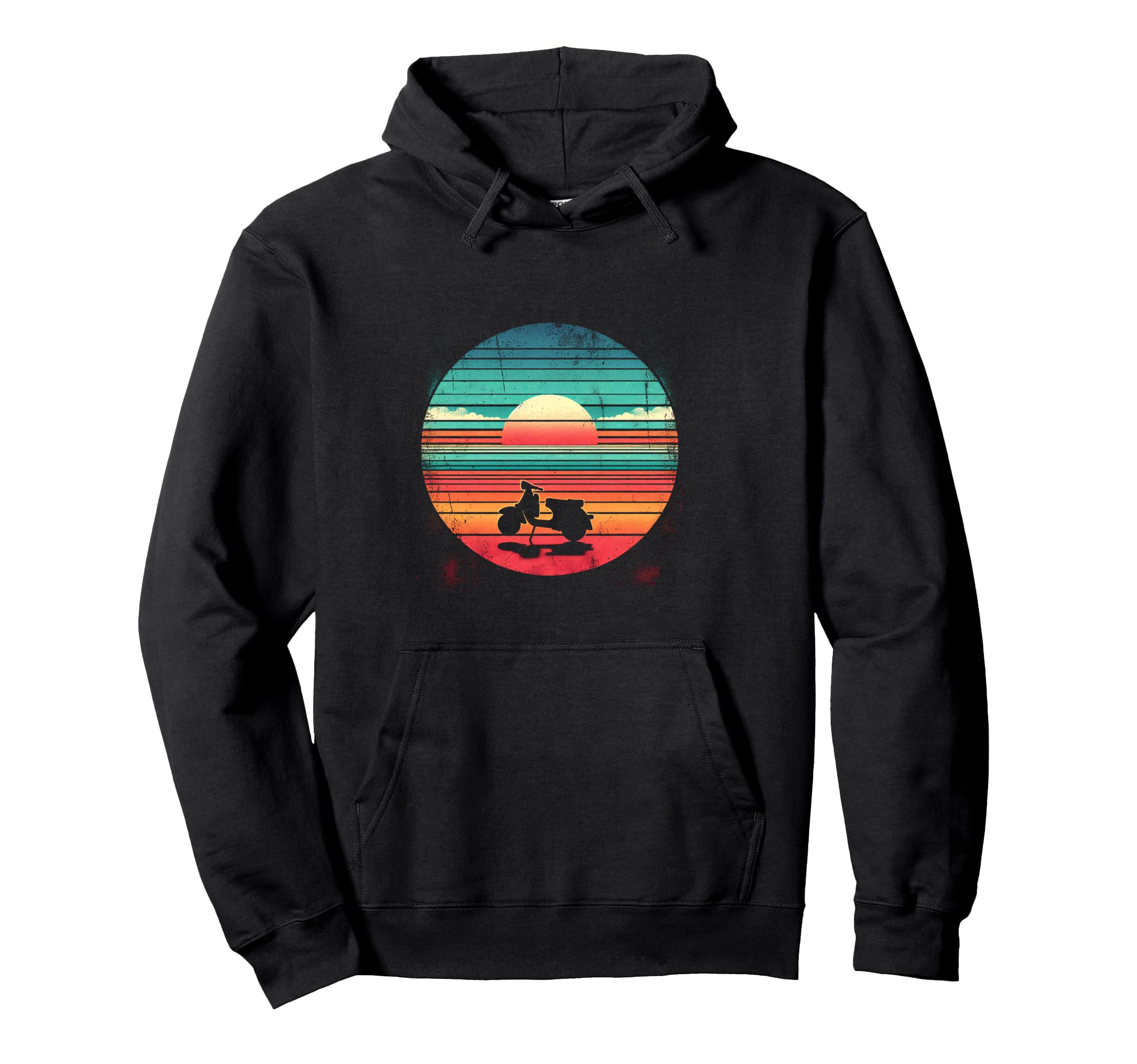 Motorcycle Sunset Hoodie - Minimalist Print Men Women - T-Shirt, Sweatshirt, Hoodie