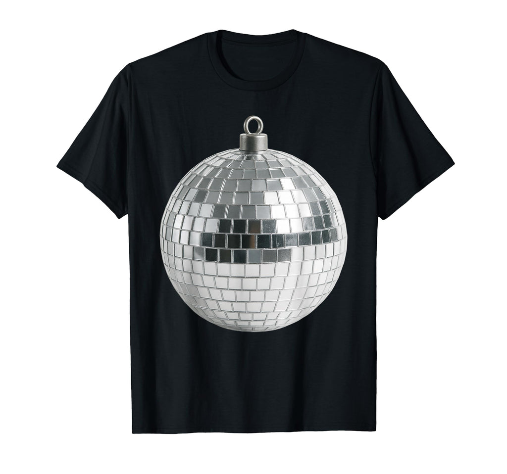 Silver Disco Ball Minimal Dancecore T-Shirt - Custom Art Print Men Women - T-Shirt, Sweatshirt, Hoodie