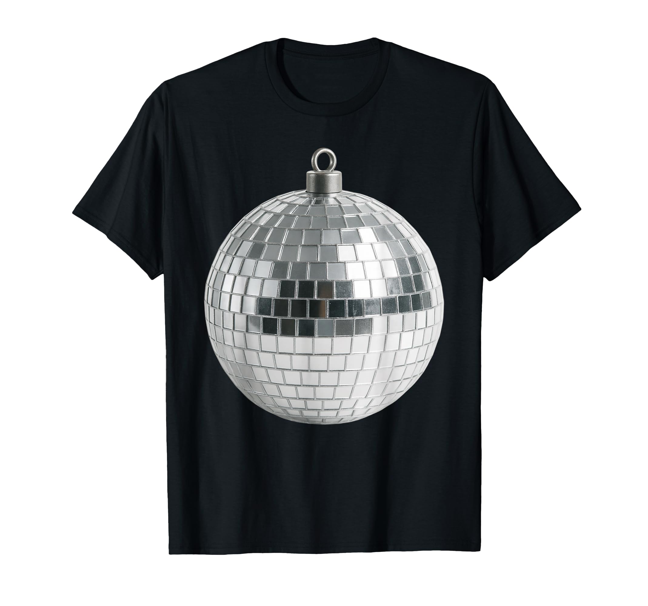 Silver Disco Ball Minimal Dancecore T-Shirt - Custom Art Print Men Women - T-Shirt, Sweatshirt, Hoodie