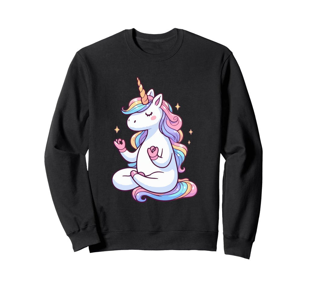 Meditation Unicorn Yoga Pose Sweatshirt - Streetwear Style Men Women - T-Shirt, Sweatshirt, Hoodie