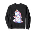 Meditation Unicorn Yoga Pose Sweatshirt - Streetwear Style Men Women - T-Shirt, Sweatshirt, Hoodie
