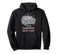 Therapist Burnout Counselor Mental Hoodie - Custom Art Print for Adults - T-Shirt, Sweatshirt, Hoodie