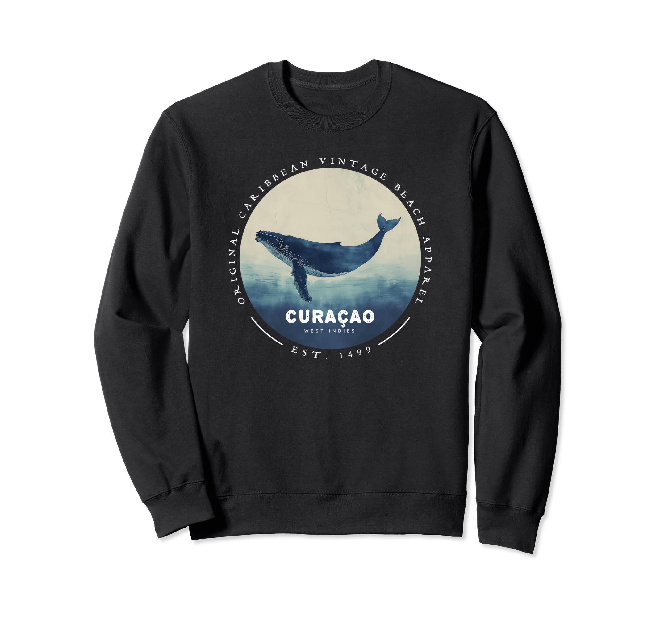 Cura Ao Humpback Whale Caribbean Island Sweatshirt - Trendy Graphic Unisex - T-Shirt, Sweatshirt, Hoodie