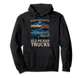 Easily Distracted Old Pickup Trucks Hoodie - Minimalist Print Unisex - T-Shirt, Sweatshirt, Hoodie