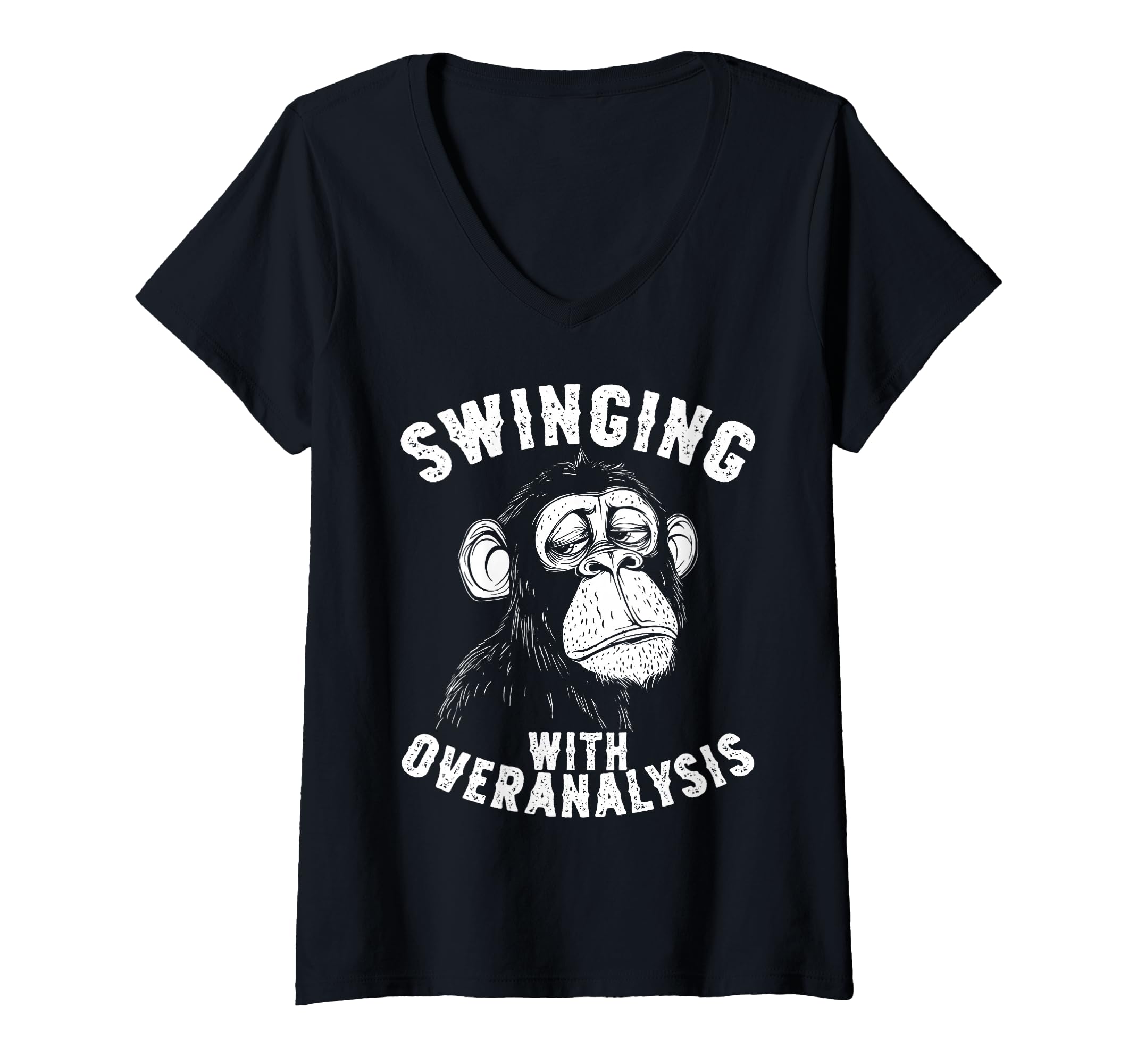 Womens Monkey Overthinkers And T-Shirt - Aesthetic Graphic for Adults - T-Shirt, Sweatshirt, Hoodie