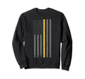 Thin Gold Line Dispatcher Distressed Us Sweatshirt - Trendy Graphic Unisex - T-Shirt, Sweatshirt, Hoodie