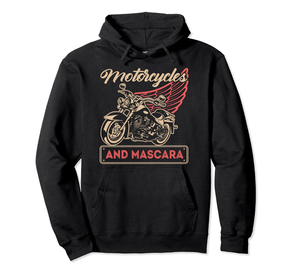 Motorcycles Mascara Biker Hoodie - Novelty Apparel Men Women - T-Shirt, Sweatshirt, Hoodie