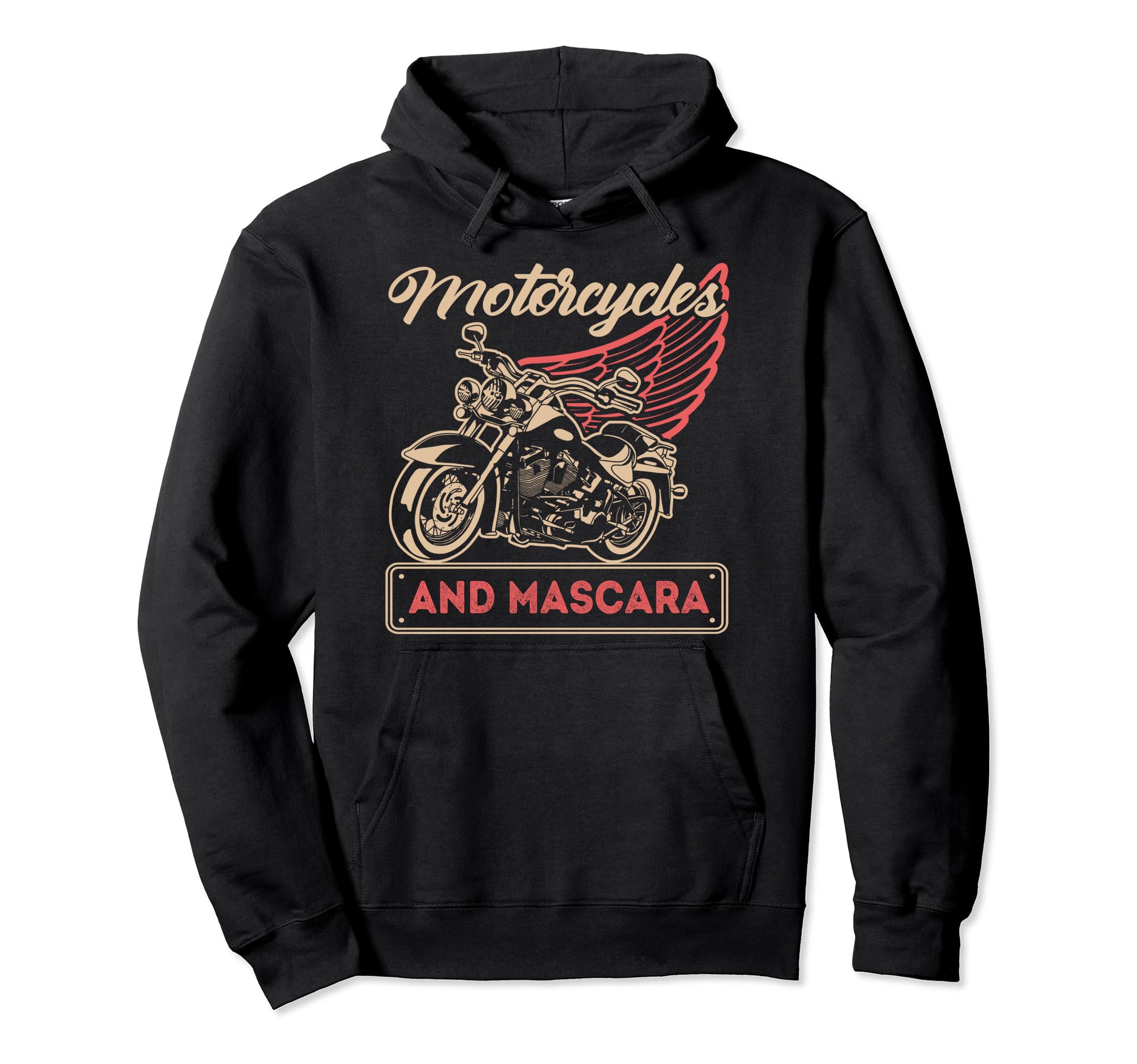 Motorcycles Mascara Biker Hoodie - Novelty Apparel Men Women - T-Shirt, Sweatshirt, Hoodie