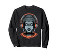 Buddha Headphones Mindfulness Music Boho Sweatshirt - Graphic Print Unisex - T-Shirt, Sweatshirt, Hoodie
