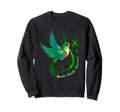 Green Ribbon Hummingbird Mental Sweatshirt - Unique Graphic Men Women - T-Shirt, Sweatshirt, Hoodie