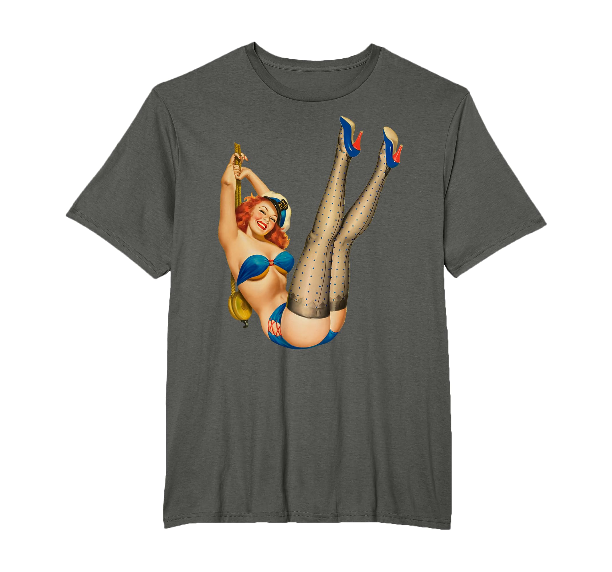 1940S Pin Up Sexy American Art T-Shirt - Minimalist Print for Adults - T-Shirt, Sweatshirt, Hoodie