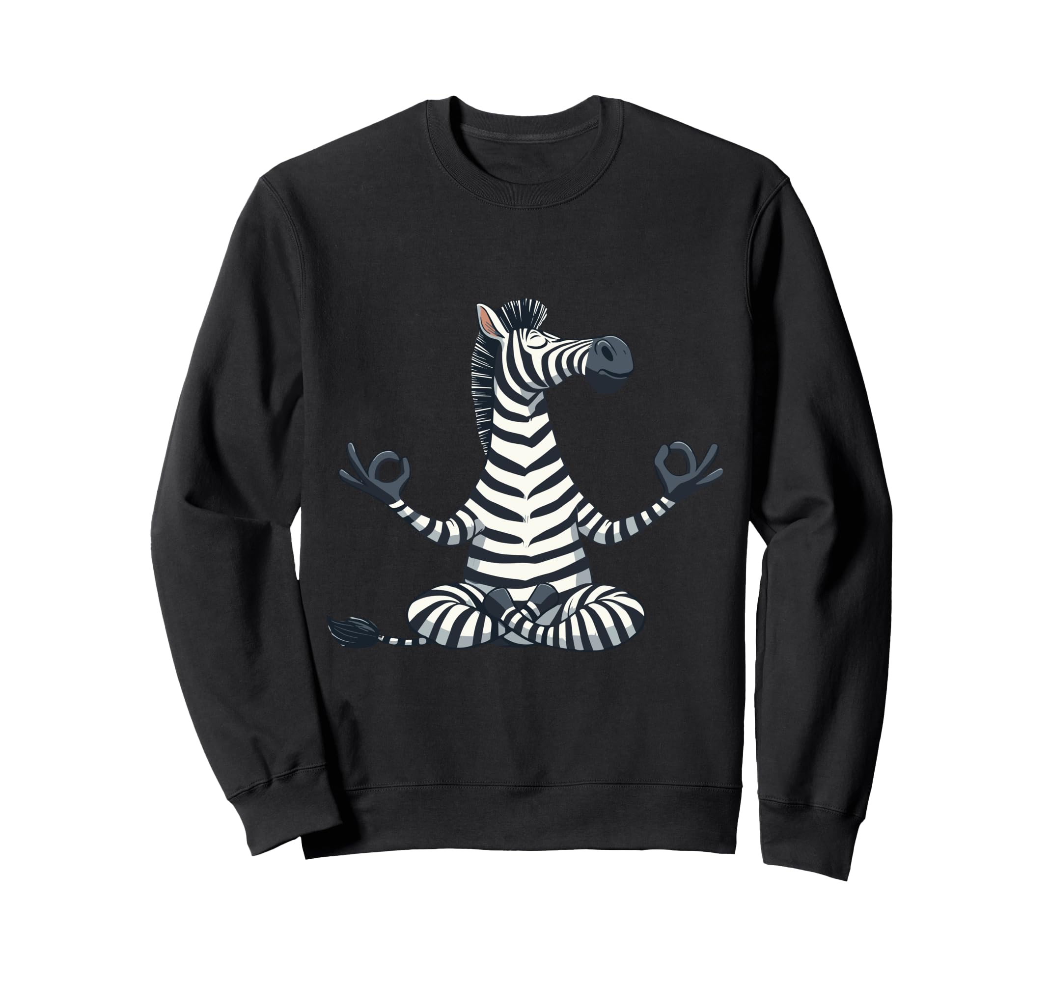 Meditation Zebra Yoga Pose Relaxing Sweatshirt - Trendy Graphic for Adults - T-Shirt, Sweatshirt, Hoodie