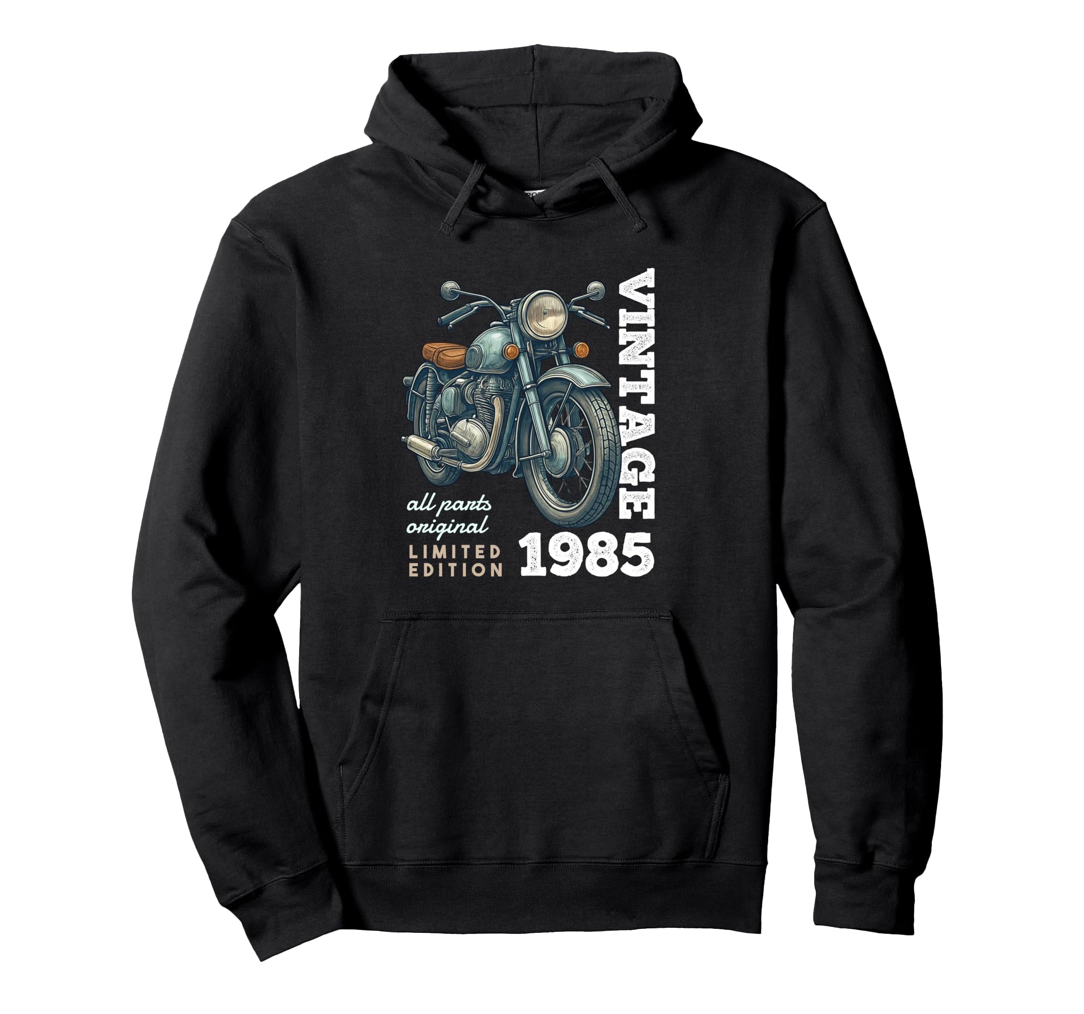 1985 40 Years Old Motorcycle 40Th Hoodie - Novelty Apparel for Adults - T-Shirt, Sweatshirt, Hoodie