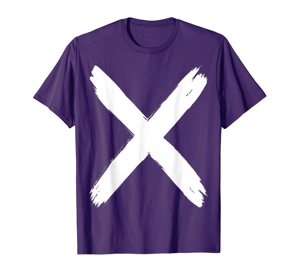 Bold X Cross Brush Stroke X White T-Shirt - Custom Art Print for Adults - T-Shirt, Sweatshirt, Hoodie