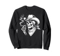 Rustic Skeleton Cowboy Western Sweatshirt - Casual Everyday Wear Unisex - T-Shirt, Sweatshirt, Hoodie