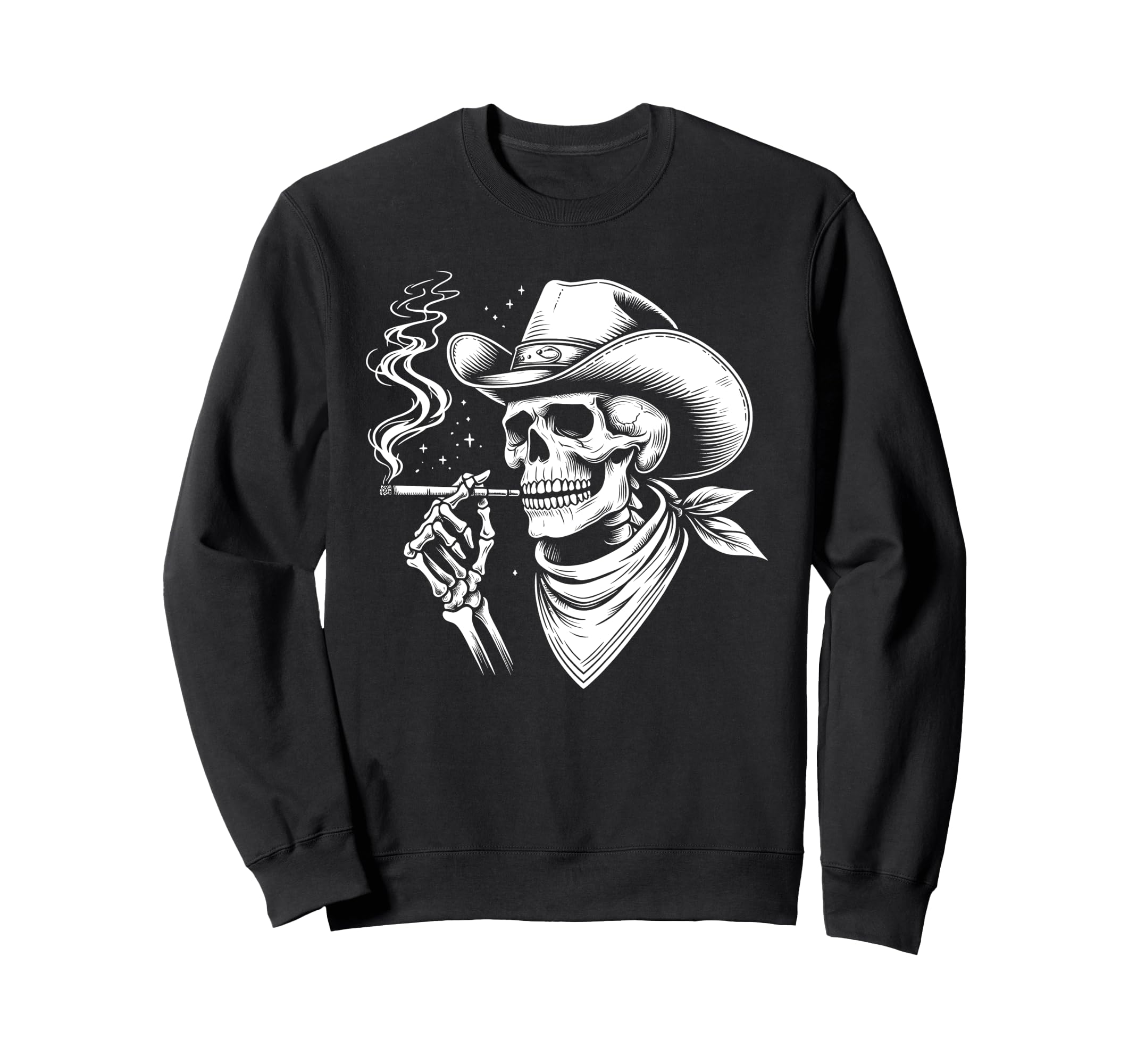 Rustic Skeleton Cowboy Western Sweatshirt - Casual Everyday Wear Unisex - T-Shirt, Sweatshirt, Hoodie