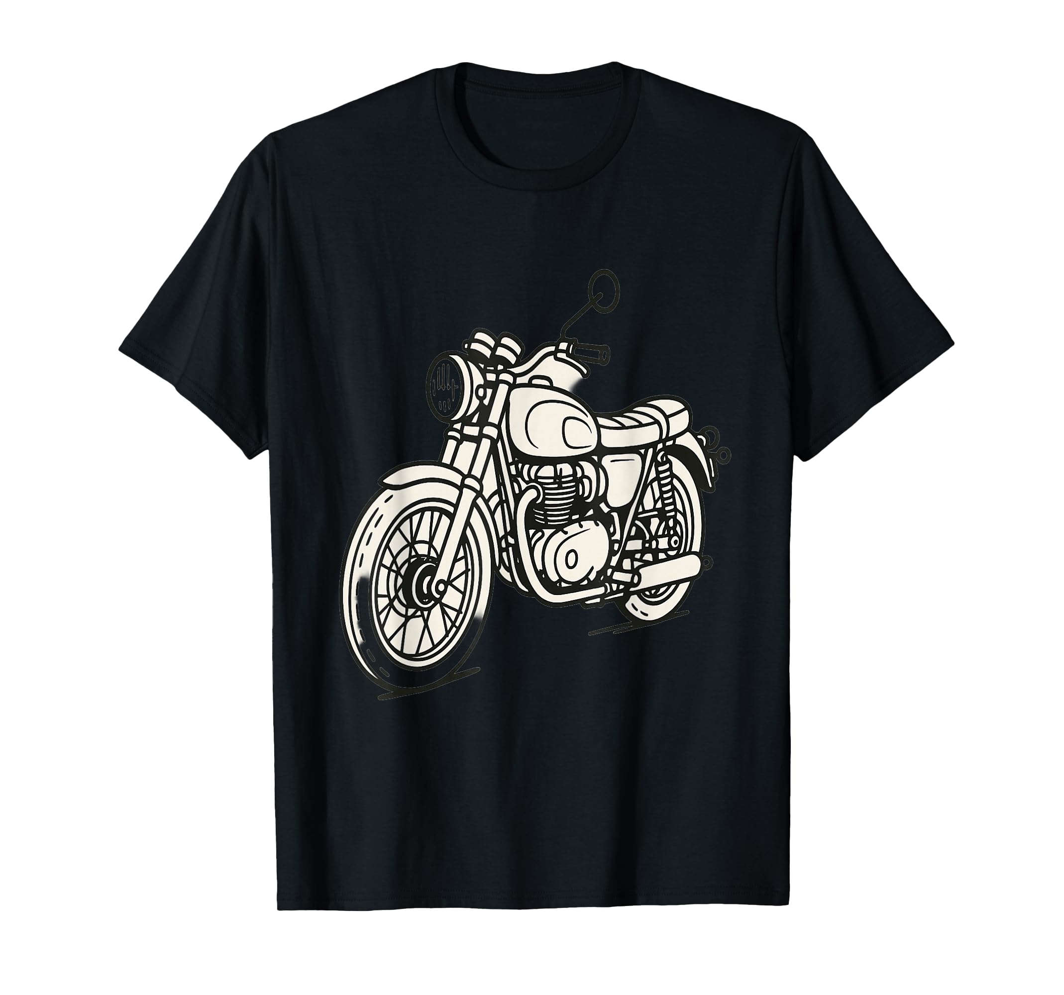 Motorcycle Line Art Clean European Sweatshirt - Trendy Graphic for Adults - T-Shirt, Sweatshirt, Hoodie