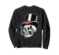 Hat Skull Gentleman Magician Sweatshirt - Trendy Graphic Men Women - T-Shirt, Sweatshirt, Hoodie