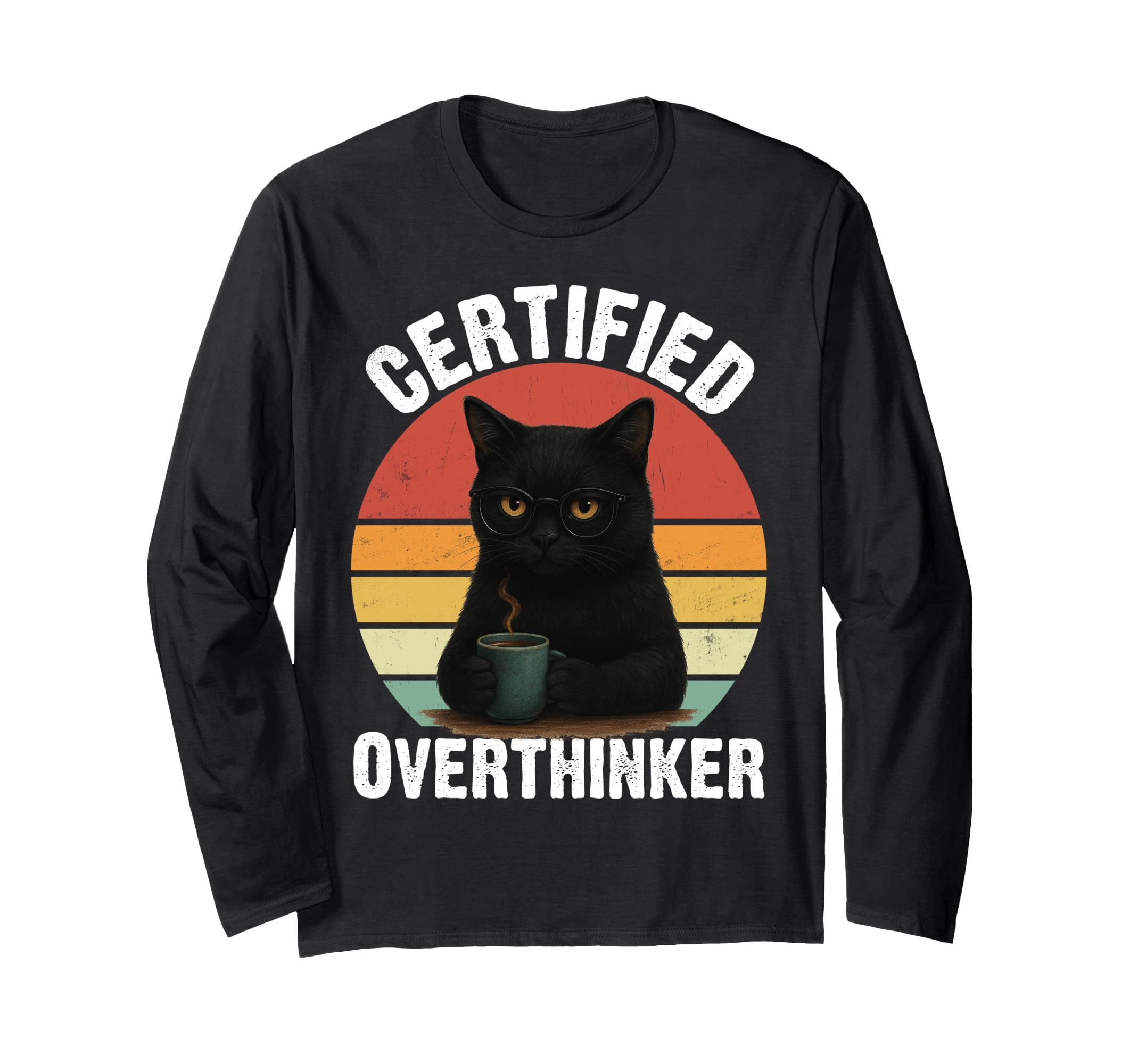 Certified Overthinker Funny Coffee T-Shirt - Casual Everyday Wear Unisex - T-Shirt, Sweatshirt, Hoodie