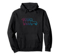 Dachshund Silhouette Synthwave Dog Lover Hoodie - Minimalist Print Unisex - T-Shirt, Sweatshirt, Hoodie
