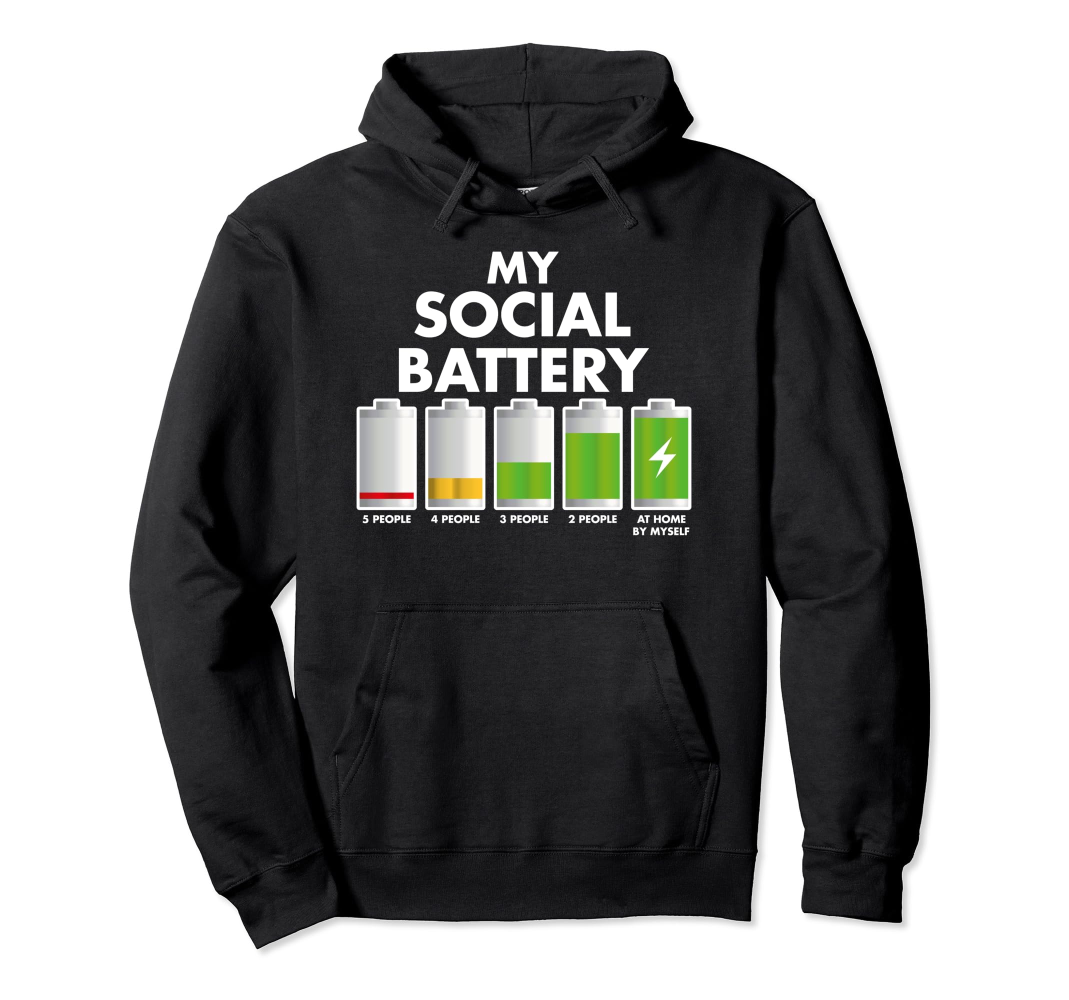 Funny Introvert Gift My Social Hoodie - Custom Art Print for Adults - T-Shirt, Sweatshirt, Hoodie
