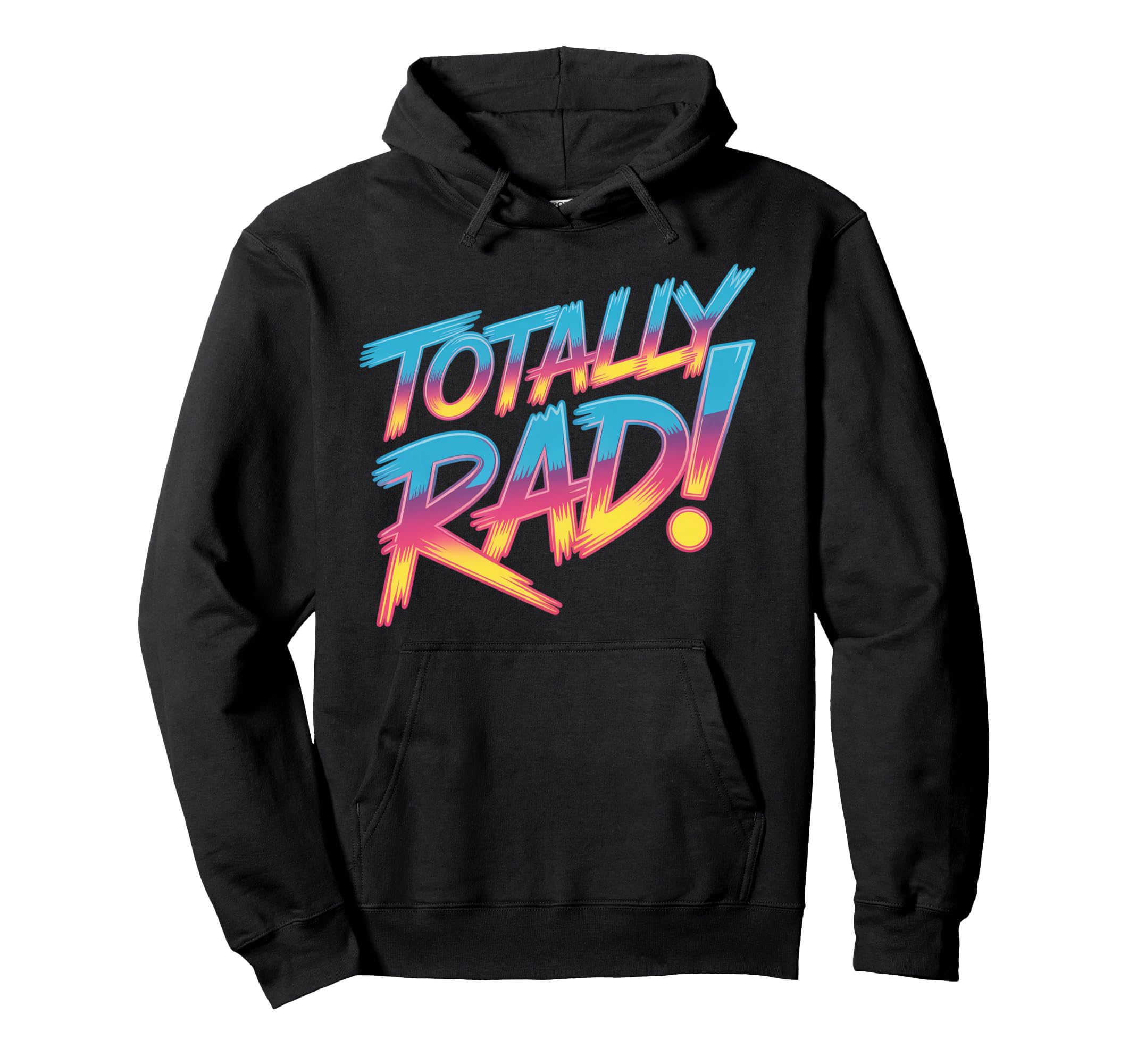 Totally Rad 80S Synthwave Vaporwave Hoodie - Graphic Print Men Women - T-Shirt, Sweatshirt, Hoodie