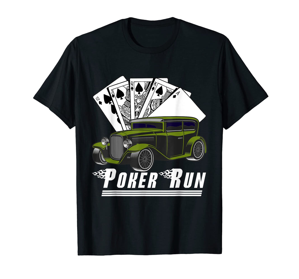 Hot Rod Sedan Poker Run Rat Rod Car Show T-Shirt - Graphic Print Men Women - T-Shirt, Sweatshirt, Hoodie