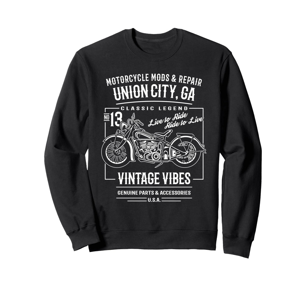 Union City Ga Usa Motorcycle Sweatshirt - Custom Art Print Unisex - T-Shirt, Sweatshirt, Hoodie