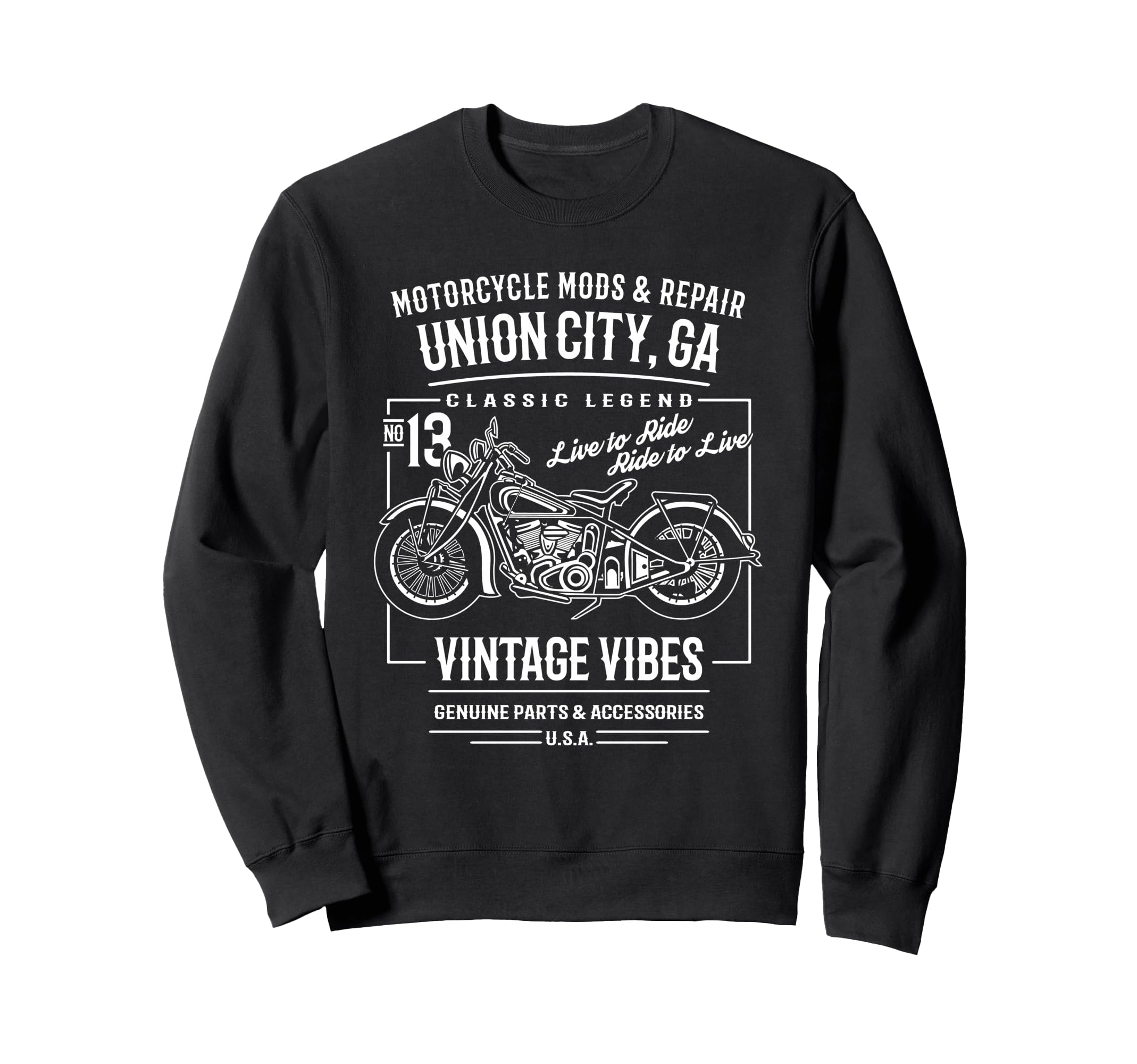 Union City Ga Usa Motorcycle Sweatshirt - Custom Art Print Unisex - T-Shirt, Sweatshirt, Hoodie